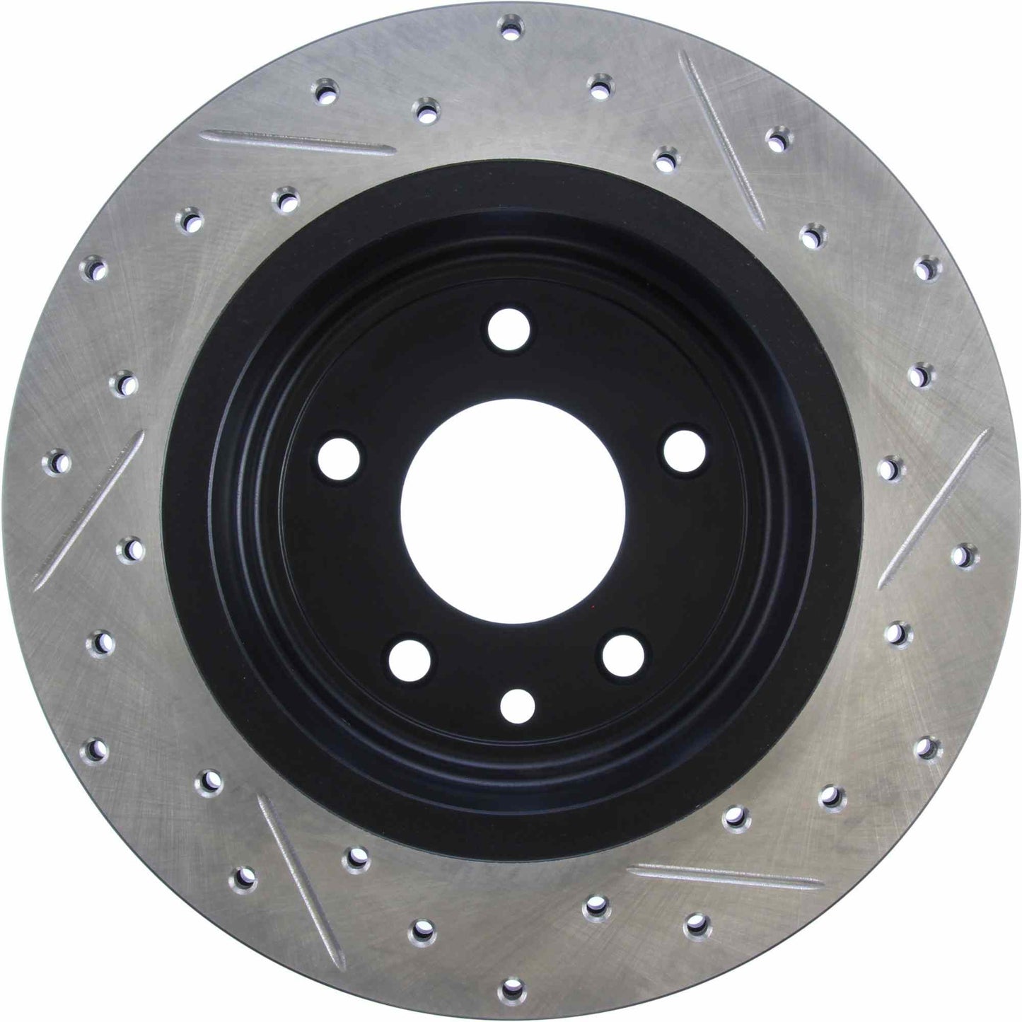 StopTech 98-03 Jaguar XJ8/Vanden Plas / 94-01 XJs / 97-06 XK8 Slotted & Drilled Right Rear Rotor 127.20013R