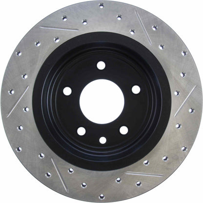 StopTech 98-03 Jaguar XJ8/Vanden Plas / 94-01 XJs / 97-06 XK8 Slotted & Drilled Right Rear Rotor 127.20013R