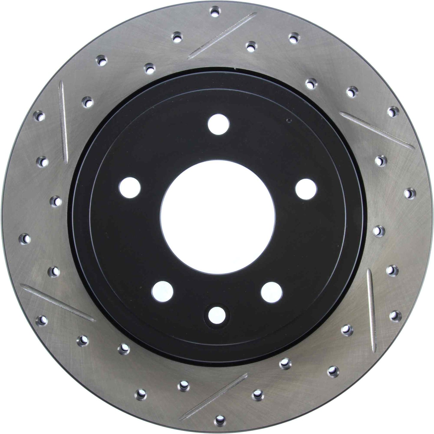 StopTech 98-03 Jaguar XJ8/Vanden Plas / 94-01 XJs / 97-06 XK8 Slotted & Drilled Right Rear Rotor 127.20013R
