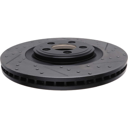 StopTech Sport Drilled/Slotted Brake Rotor; Front Left