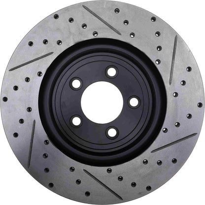 StopTech Sport Drilled/Slotted Brake Rotor; Front Left