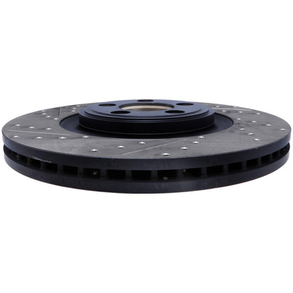 StopTech Sport Drilled/Slotted Brake Rotor; Front Right