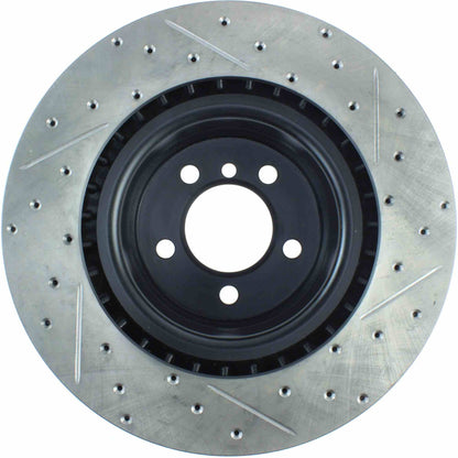 StopTech Sport Drilled/Slotted Brake Rotor; Front Right