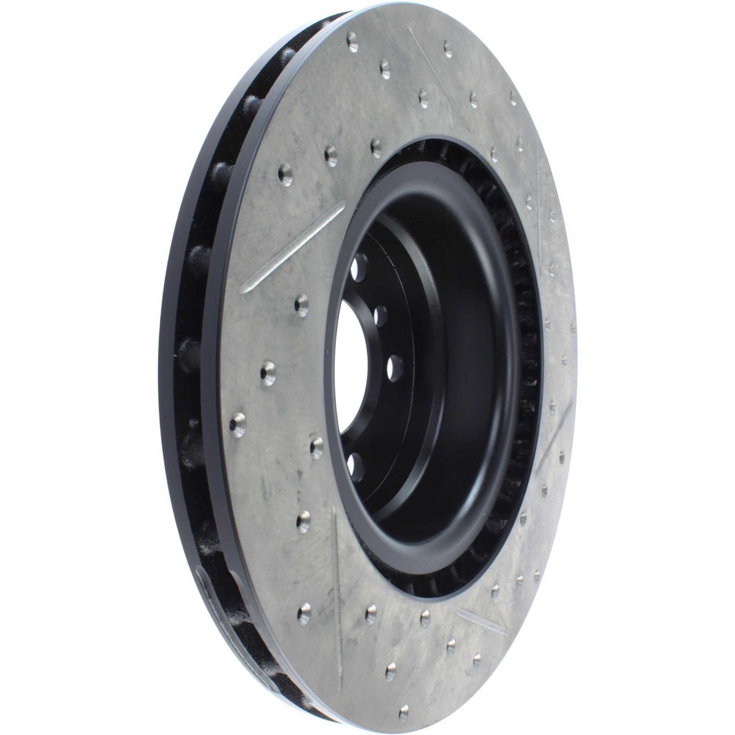 StopTech Sport Drilled/Slotted Brake Rotor; Front Right