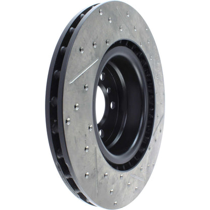 StopTech Sport Drilled/Slotted Brake Rotor; Front Right