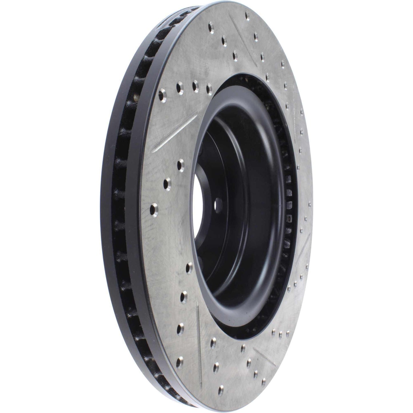 StopTech 06-09 Land Rover Range Rover SportStop Slotted & Drilled Front Right Rotor 127.22016R