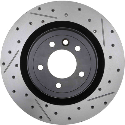 StopTech 14-17 Land Rover Range Rover Sport Slotted & Drilled Rear Left Rotor 127.22027L