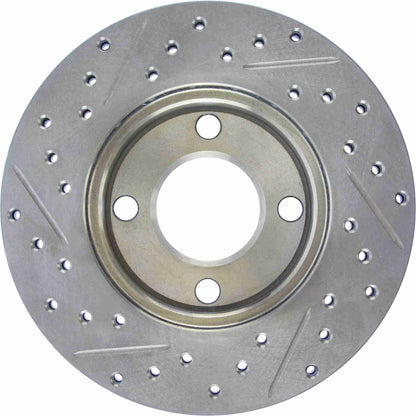 StopTech 84-87 Audi 4000 Quattro Sport Slotted & Drilled Front Left Rotor 127.33018L