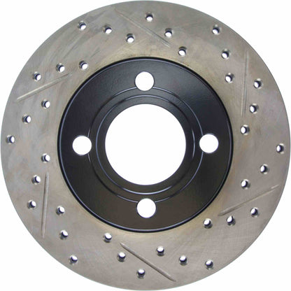 StopTech 84-87 Audi 4000 Quattro Sport Slotted & Drilled Front Left Rotor 127.33018L