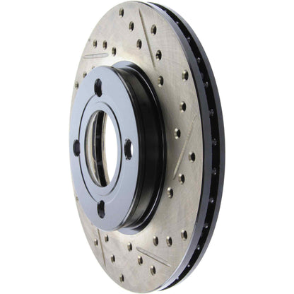StopTech 84-87 Audi 4000 Quattro Sport Slotted & Drilled Front Left Rotor 127.33018L