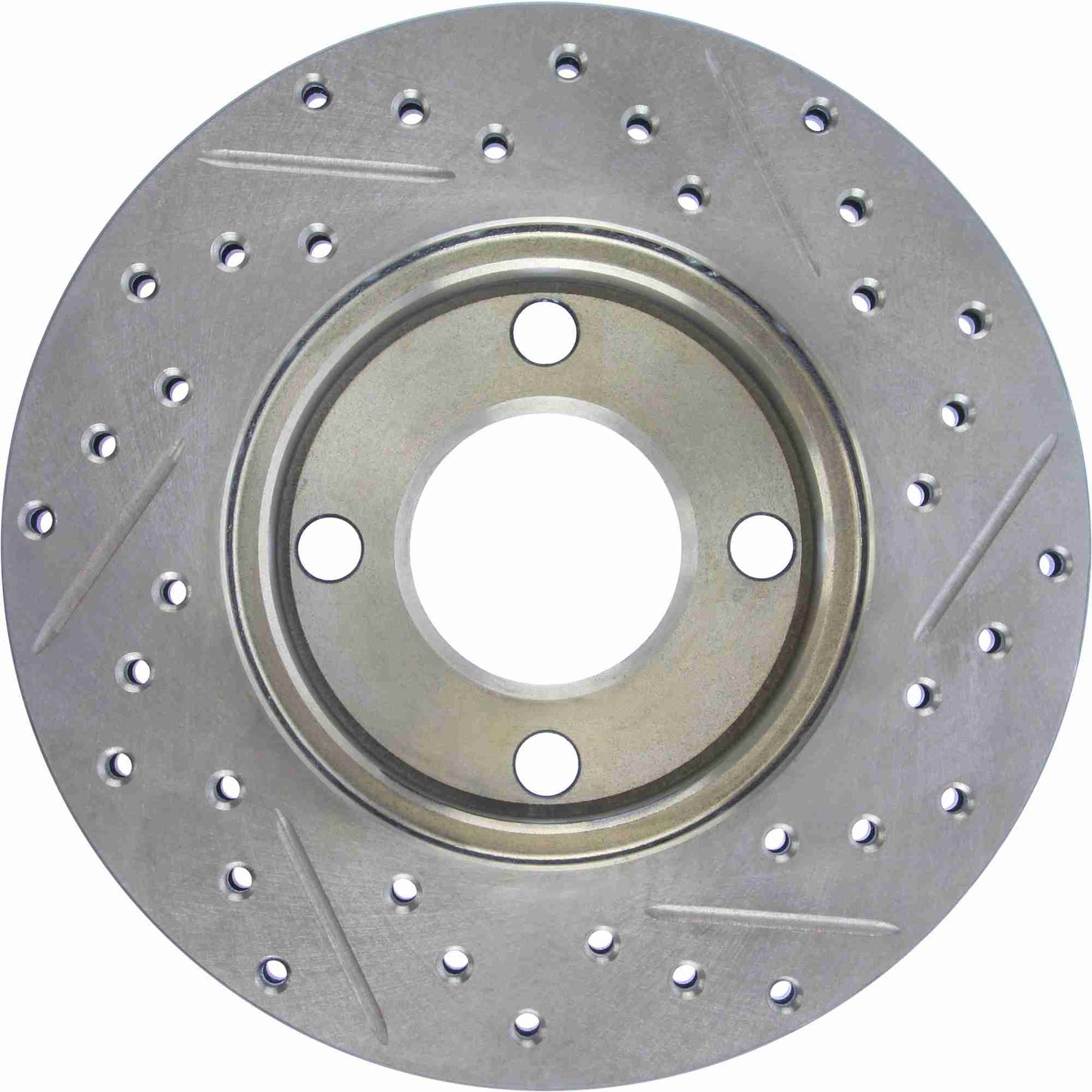StopTech 84-87 Audi 4000 Quattro Sport Slotted & Drilled Front Right Rotor 127.33018R