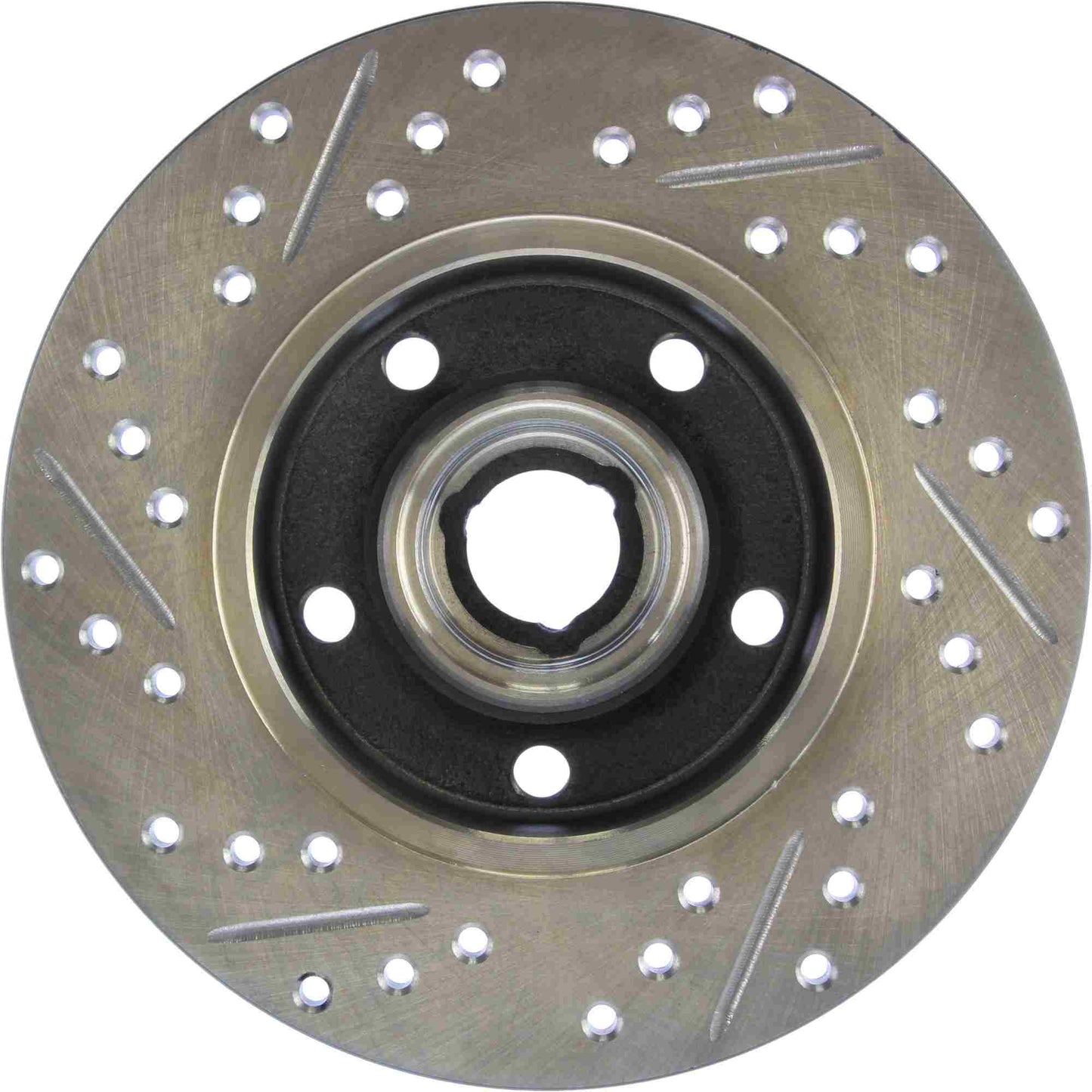 StopTech 94-98 Volkswagen Jetta Sport Slotted & Drilled Rear Left Cryo Rotor 127.33035CL