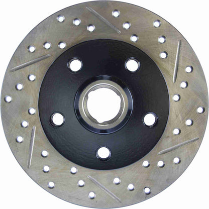StopTech 94-98 Volkswagen Jetta Sport Slotted & Drilled Rear Left Cryo Rotor 127.33035CL