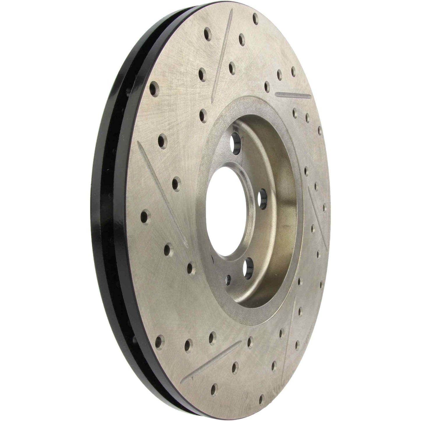 StopTech 96-98 Volkswagen Jetta / Golf GTI VR6 Sport Slotted & Drilled Front Left Cryo Rotor 127.33049CL