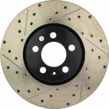 StopTech 96-98 Volkswagen Jetta / Golf GTI VR6 Sport Slotted & Drilled Front Right Cryo Rotor 127.33049CR