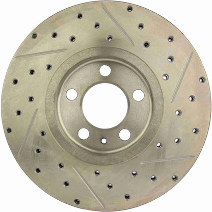 StopTech Sport Drilled/Slotted Brake Rotor; Front Right