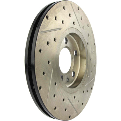 StopTech Sport Drilled/Slotted Brake Rotor; Front Right