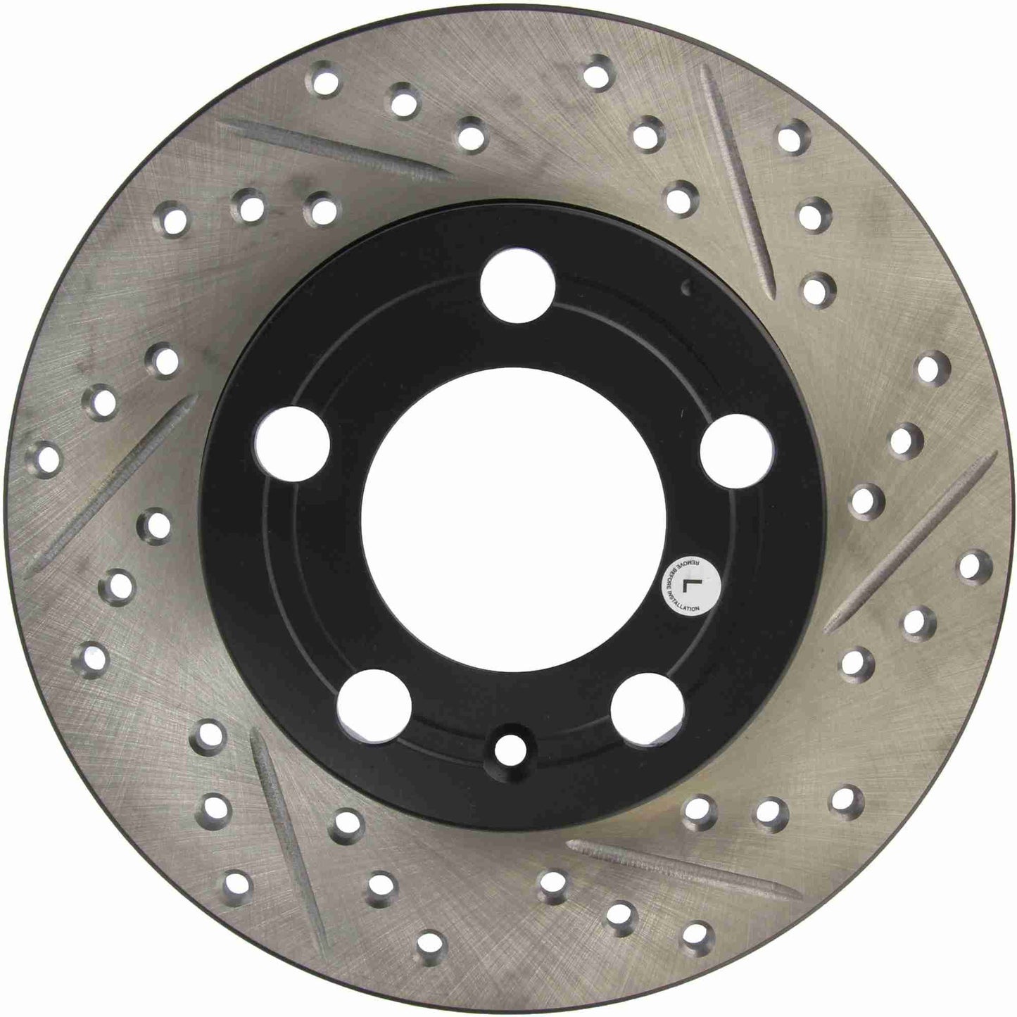 StopTech Sport Drilled/Slotted Brake Rotor; Rear Left