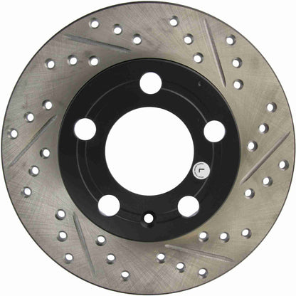 StopTech Sport Drilled/Slotted Brake Rotor; Rear Left