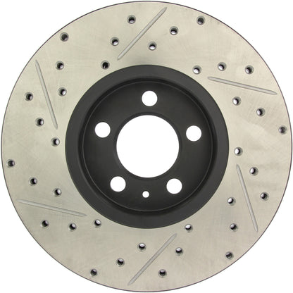 StopTech Sport Drilled/Slotted Brake Rotor; Front Left