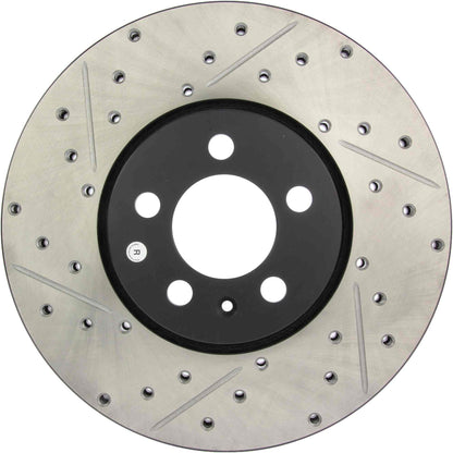 StopTech Sport Drilled/Slotted Brake Rotor; Front Right