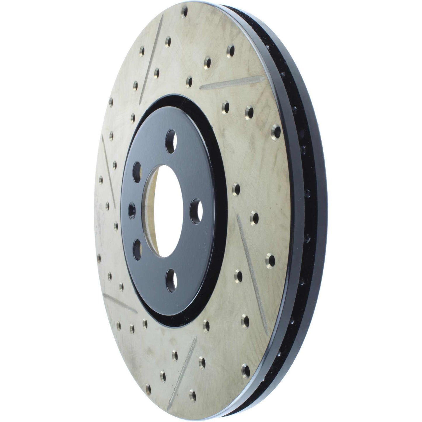 StopTech Sport Drilled/Slotted Brake Rotor; Front Right