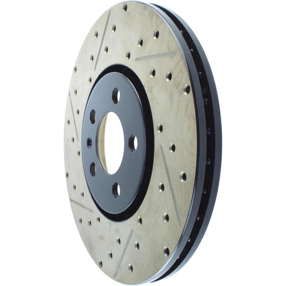 StopTech Sport Drilled/Slotted Brake Rotor; Front Right