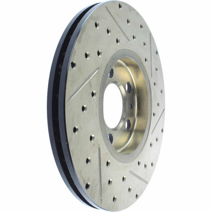 StopTech Sport Drilled/Slotted Brake Rotor; Front Right
