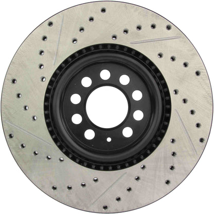 StopTech Sport Drilled/Slotted Brake Rotor; Front Left