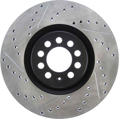 StopTech Sport Drilled/Slotted Brake Rotor; Front Right