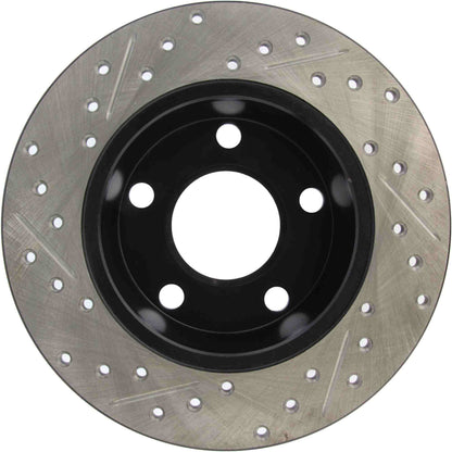 StopTech Sport Drilled/Slotted Brake Rotor; Rear Left