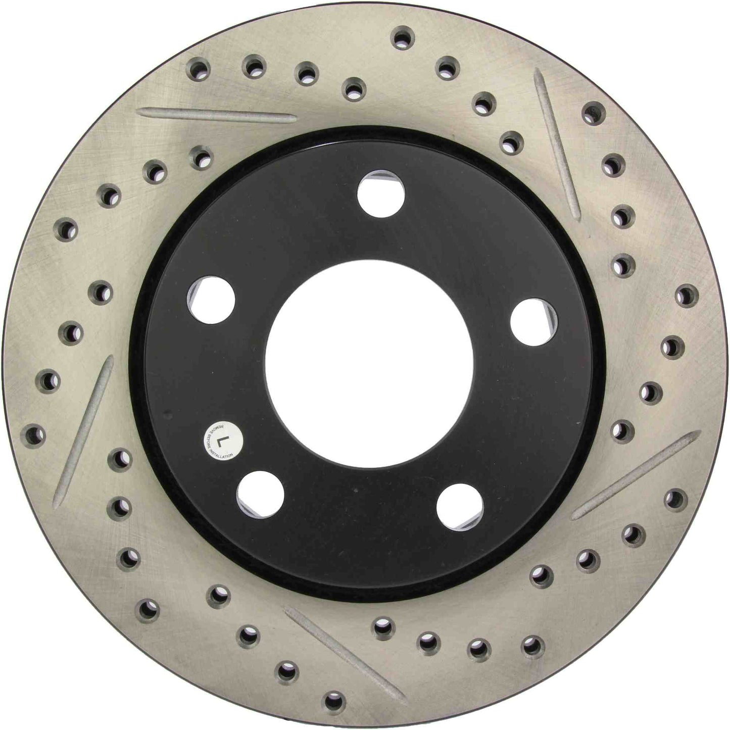 StopTech Sport Drilled/Slotted Brake Rotor; Rear Left