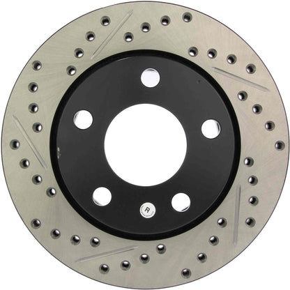 StopTech Sport Drilled/Slotted Brake Rotor; Rear Right