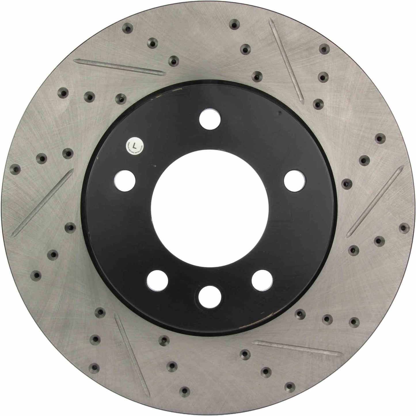 StopTech Sport Drilled/Slotted Brake Rotor; Front Left