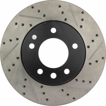 StopTech Sport Drilled/Slotted Brake Rotor; Front Left