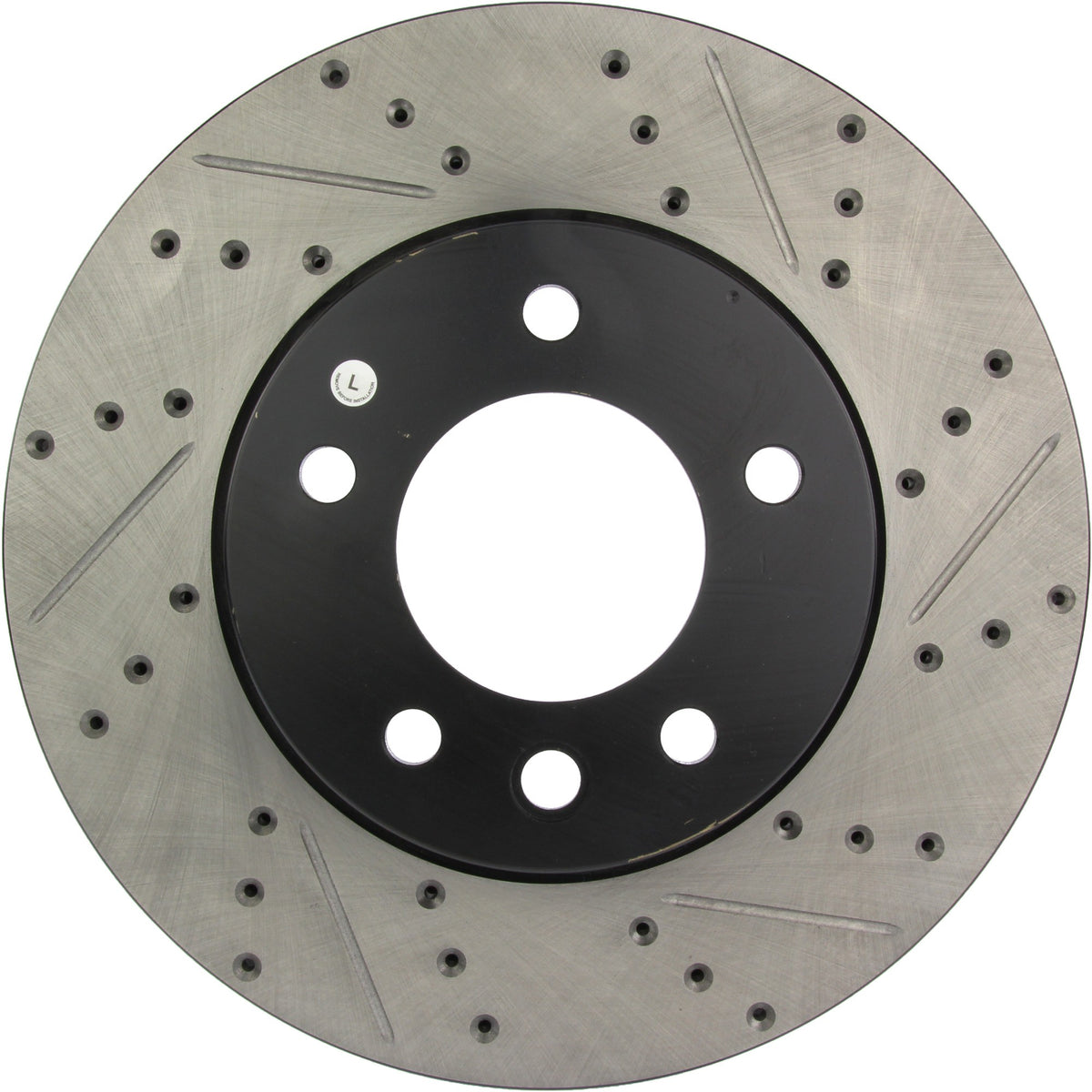StopTech Sport Drilled/Slotted Brake Rotor; Front Left