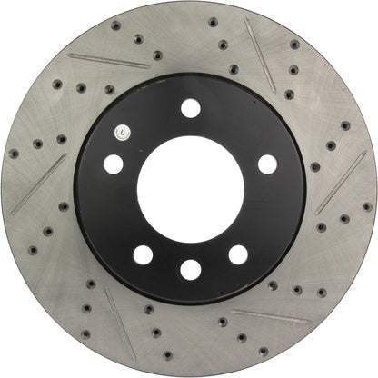 StopTech Sport Drilled/Slotted Brake Rotor; Front Left