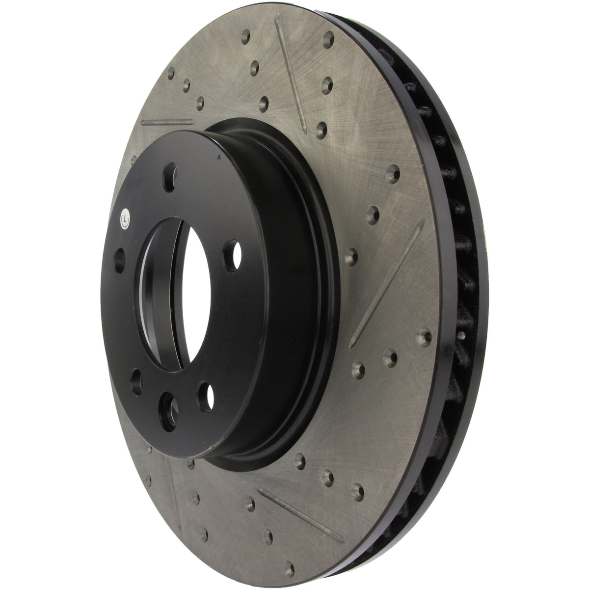 StopTech Sport Drilled/Slotted Brake Rotor; Front Left