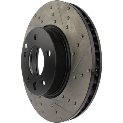 StopTech Sport Drilled/Slotted Brake Rotor; Front Left