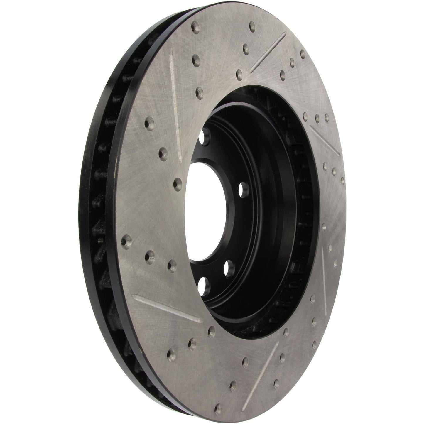 StopTech Sport Drilled/Slotted Brake Rotor; Front Left