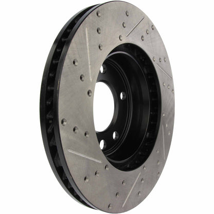 StopTech Sport Drilled/Slotted Brake Rotor; Front Left