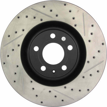 StopTech 04-09 Audi S4 SportStop Cryo Slotted & Drilled Front Left Rotor 127.33087CL