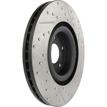 StopTech 04-09 Audi S4 SportStop Cryo Slotted & Drilled Front Right Rotor 127.33087CR