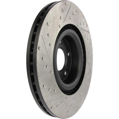 StopTech Sport Drilled/Slotted Brake Rotor; Front Left