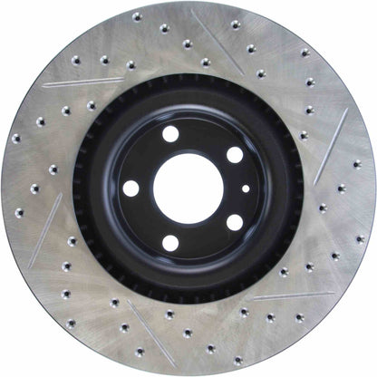 StopTech Sport Drilled/Slotted Brake Rotor; Front Right