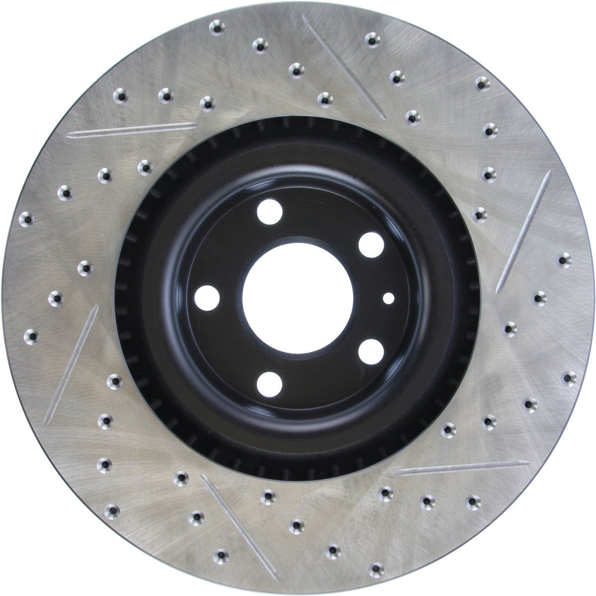 StopTech Sport Drilled/Slotted Brake Rotor; Front Right