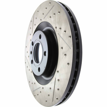 StopTech Sport Drilled/Slotted Brake Rotor; Front Right