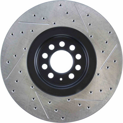 StopTech Sport Drilled/Slotted Brake Rotor; Front Right