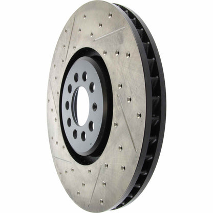 StopTech Sport Drilled/Slotted Brake Rotor; Front Right