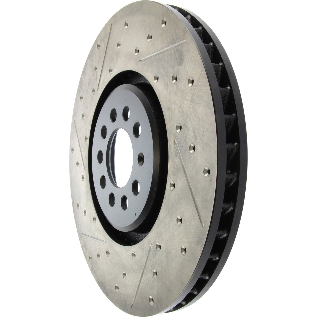 StopTech Sport Drilled/Slotted Brake Rotor; Front Right